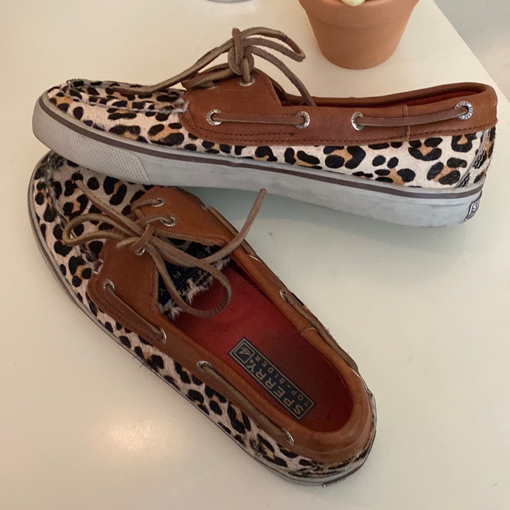 Cheetah Print Sperry Shoes